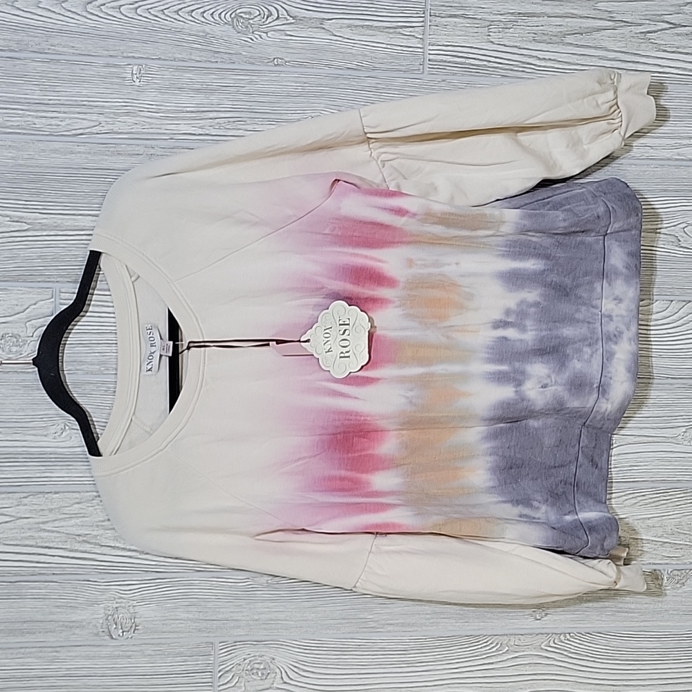 Knox Rose Off White Tie Dye Sweatshirt, Women's XL, NWT